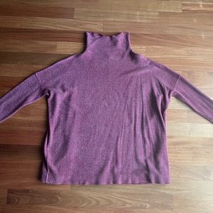Free People Pink Funnel Neck Sweater